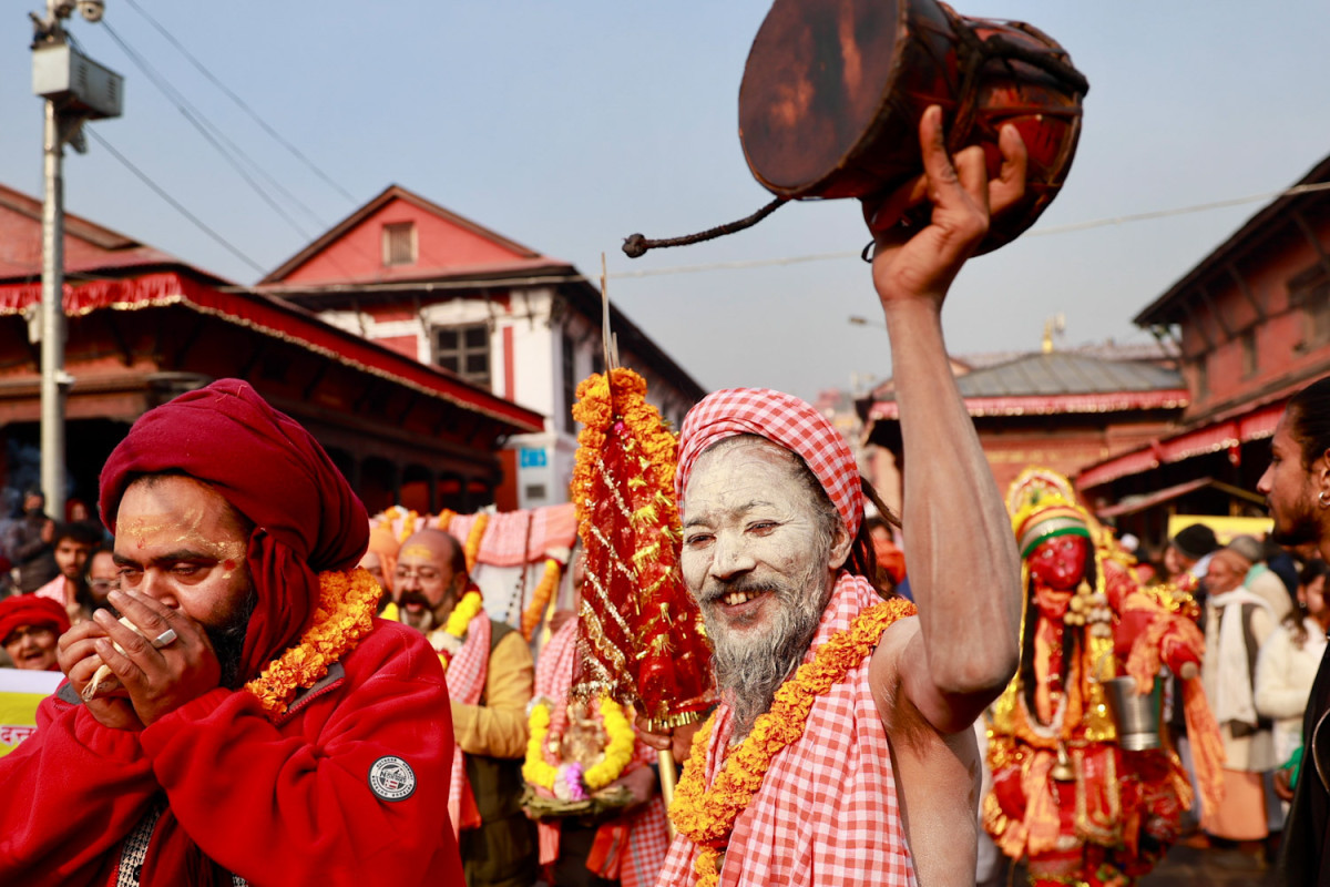 पशुपति आएका नागा साधुसन्तलाई दक्षिणासहित आज विदाइ गरिदै